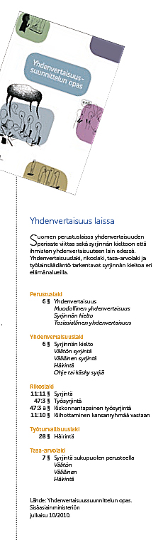 Yhdenvertaisuussuunnittelun oppaan kansikuva.
