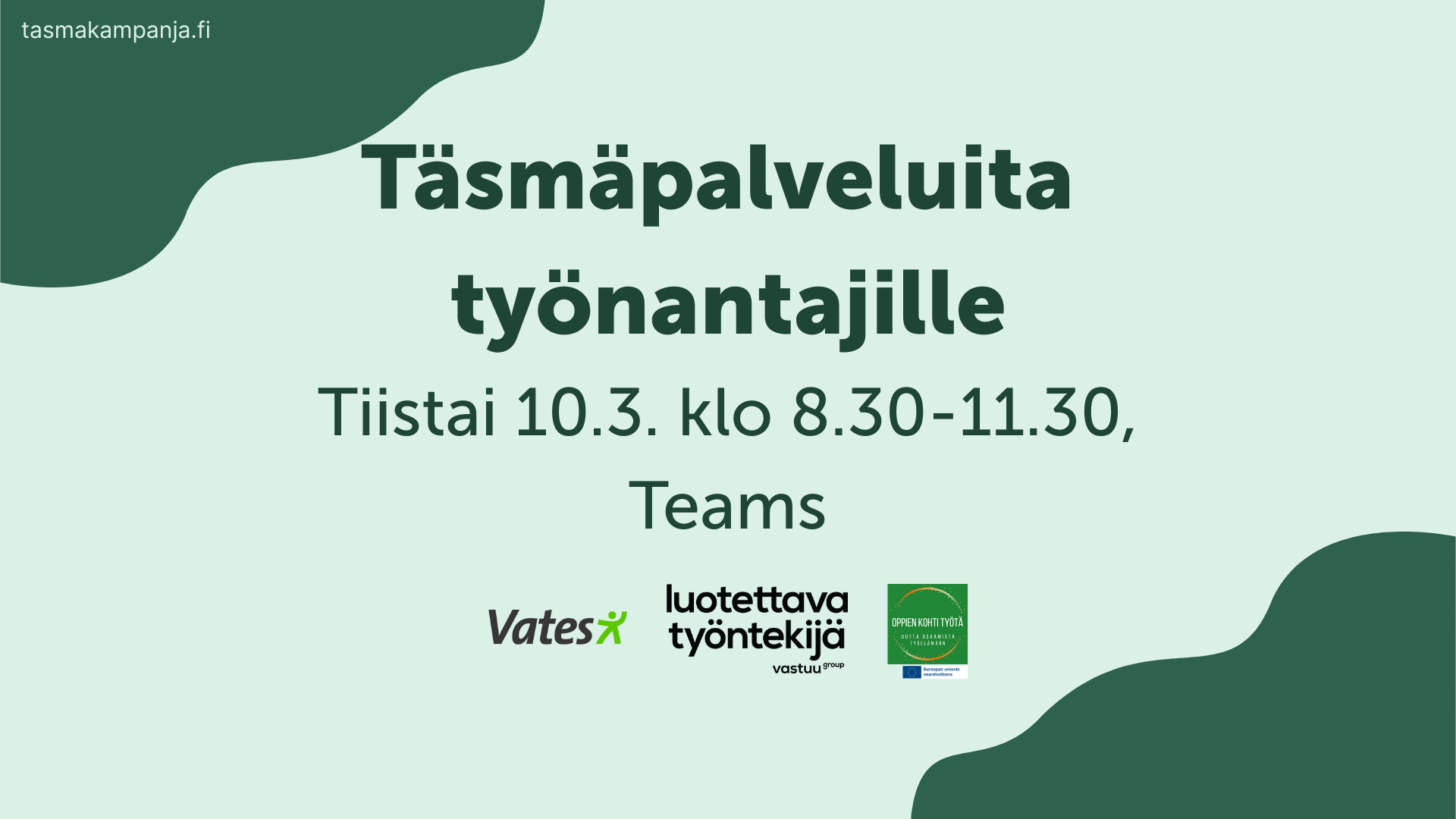 Tapahtumabanneri, jossa tapahtuman nimi ja aika