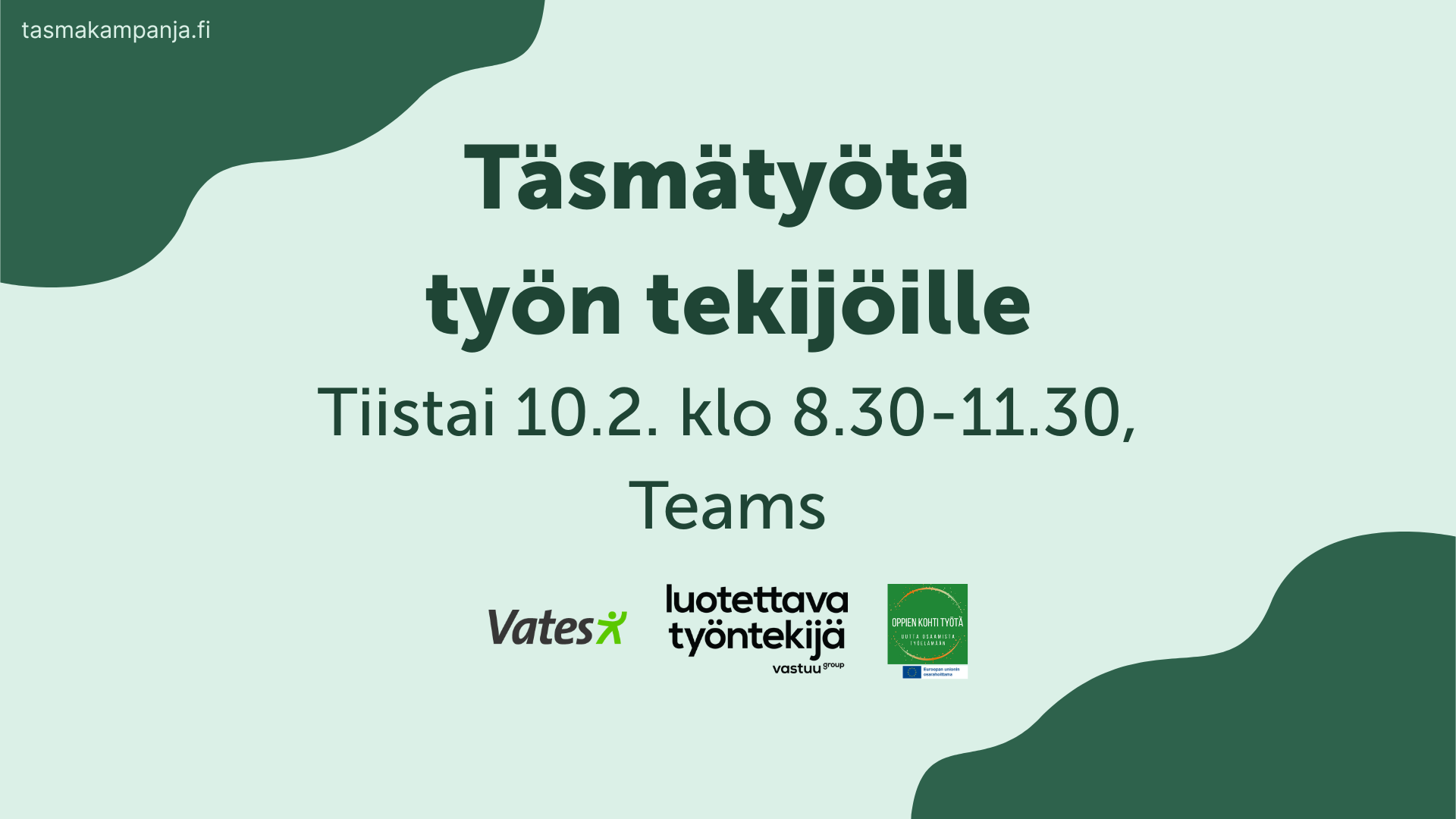 Tapahtumakuva, jossa tapahtuman nimi ja aika