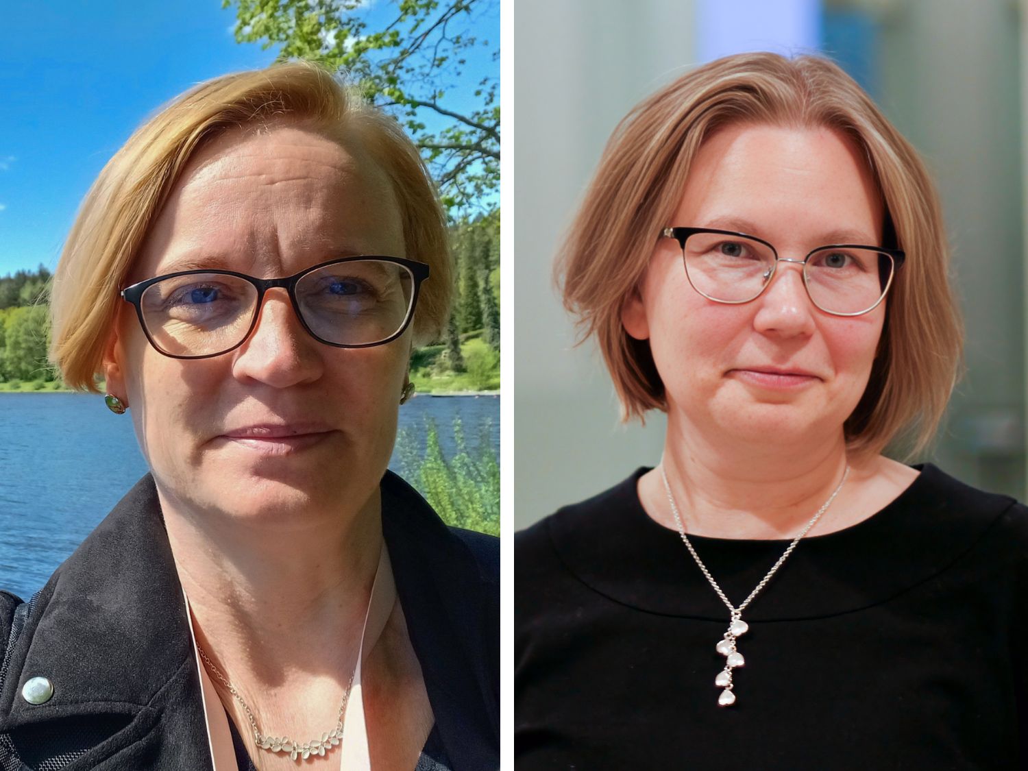 Kaksi henkilökuvaa vierekkäin.